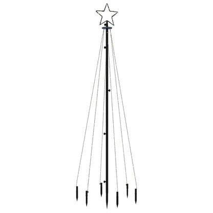 Árvore de Natal com espeto 108 luzes LED 180 cm branco frio