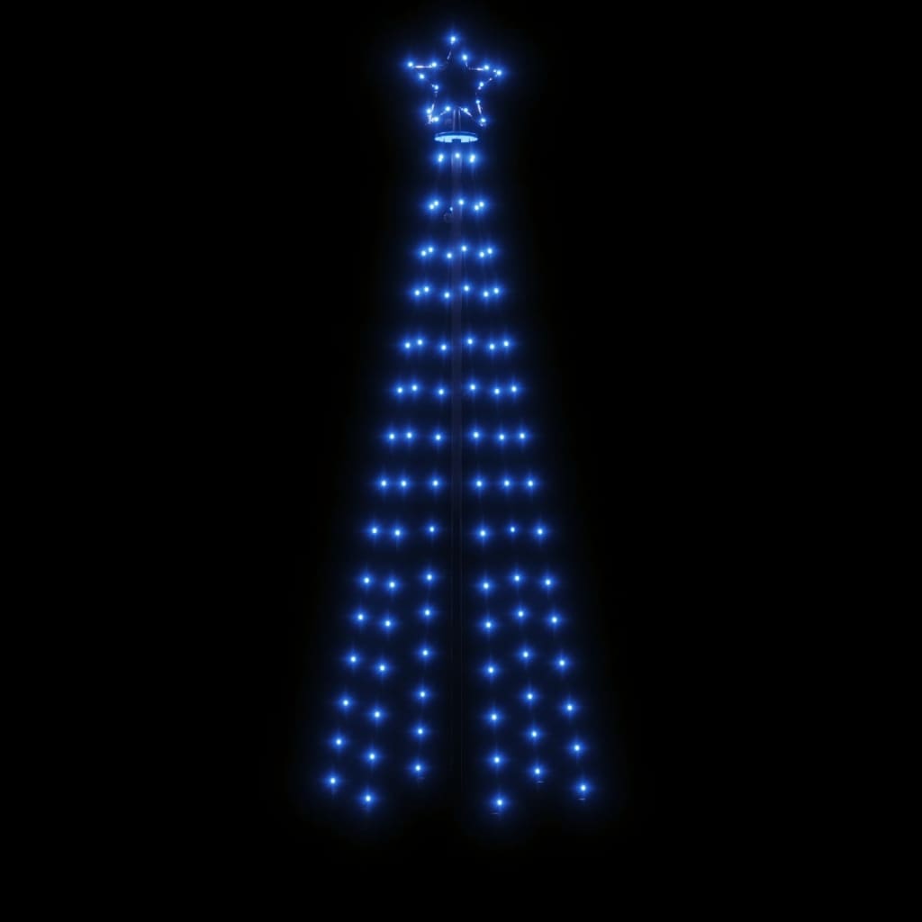 Árvore de Natal com espigão 108 luzes LED 180 cm azul