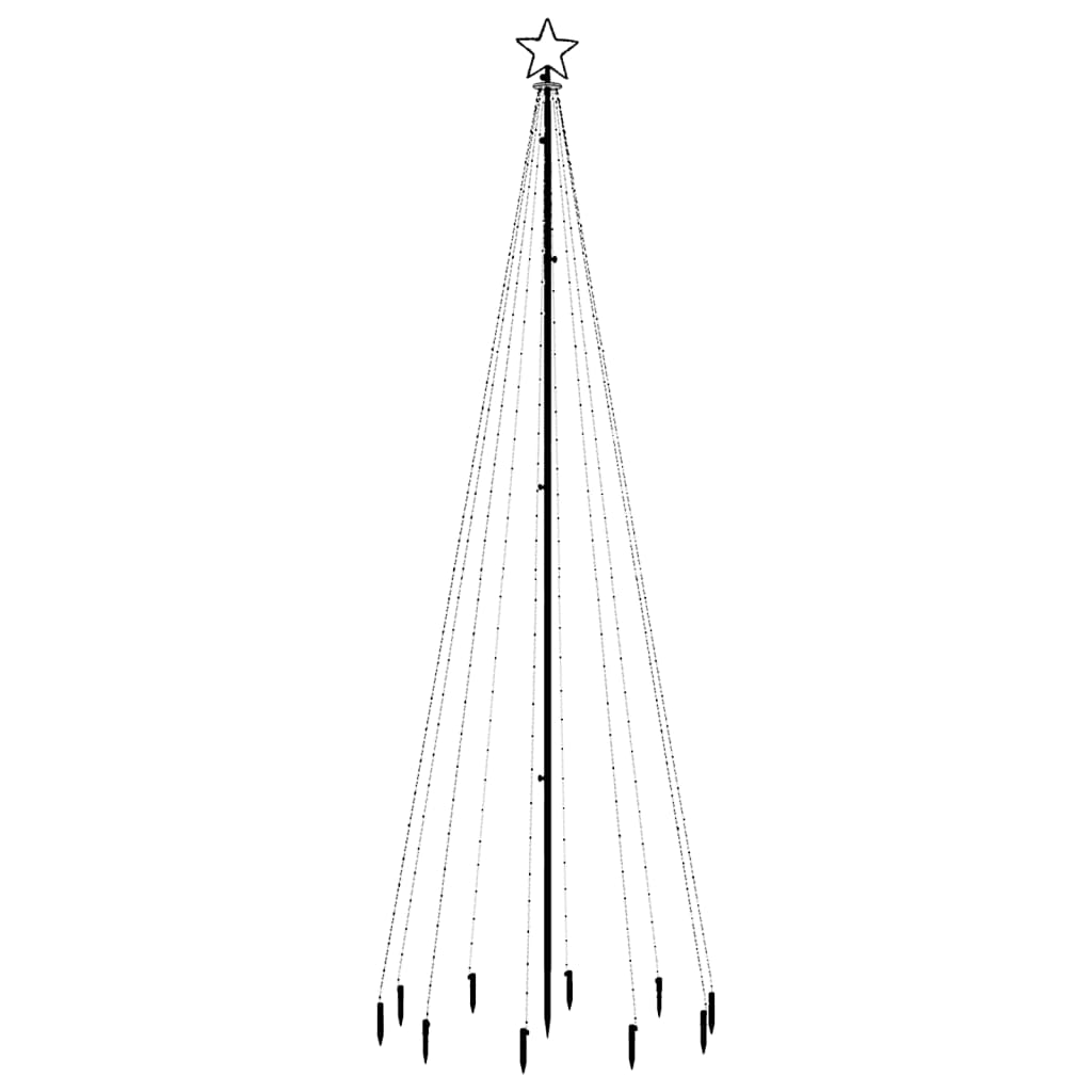 Árvore de Natal com espigão 310 luzes LED 300 cm branco quente