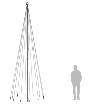 Árvore de Natal com espigão 732 luzes LED 500 cm branco quente