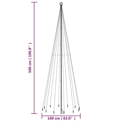 Árvore de Natal com espigão 732 luzes LED 500 cm colorido