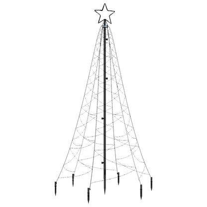 Árvore de Natal com espigão 200 luzes LED 180 cm branco frio