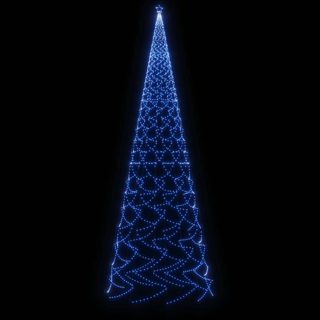 Árvore de Natal com espigão 3000 luzes LED 800 cm azul