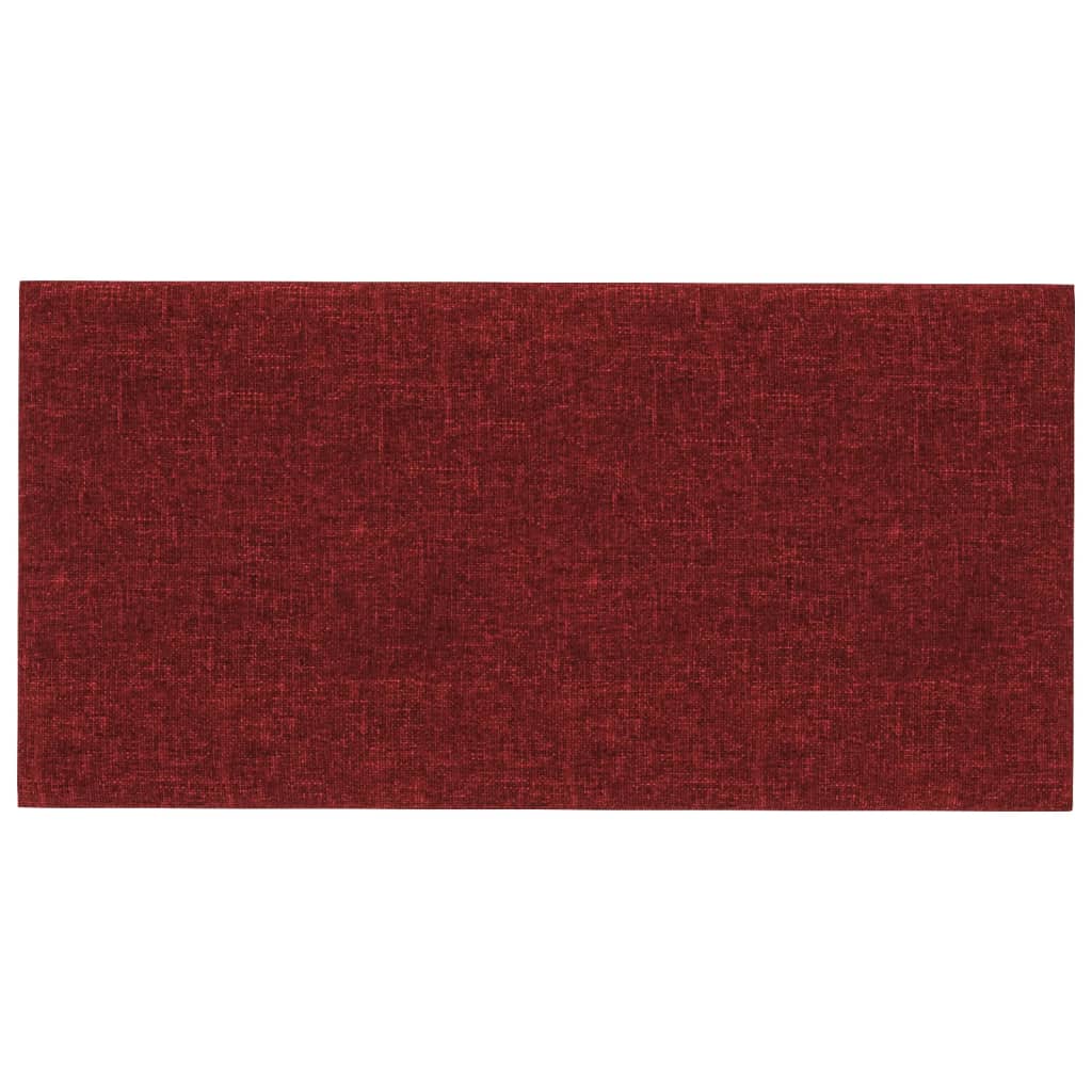 Painel de parede 12 pcs 30x15 cm tecido 0,54 m² vermelho tinto