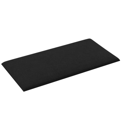 Painel de parede 12 pcs 30x15 cm tecido 0,54 m² preto