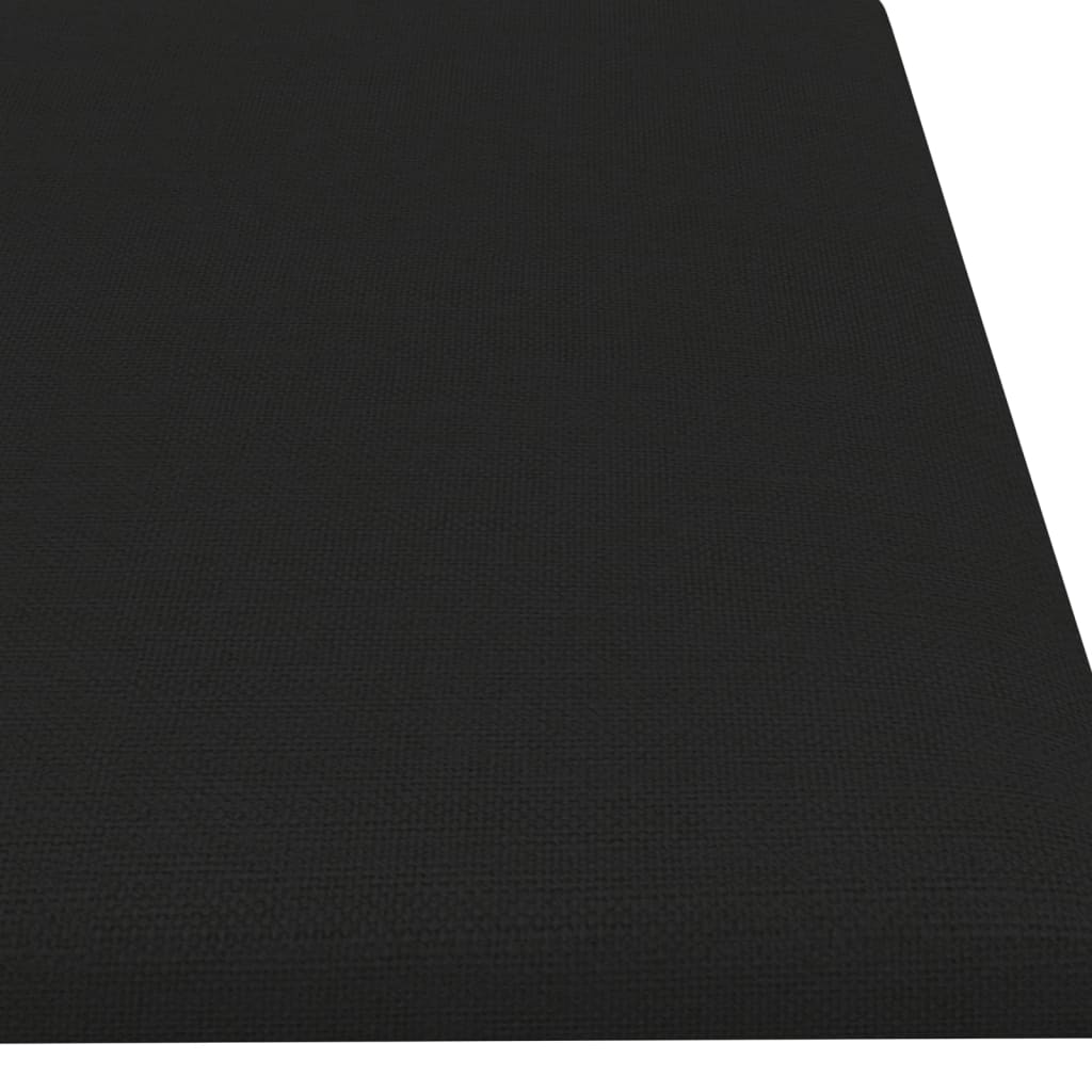 Painel de parede 12 pcs 60x15 cm tecido 1,08 m² preto