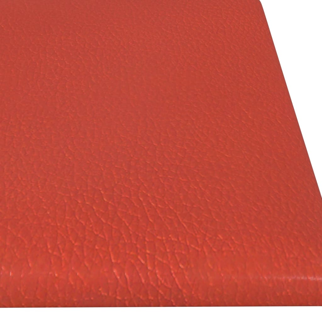 Painel parede 12pcs 60x15 cm couro artificial 1,08 m² vermelho