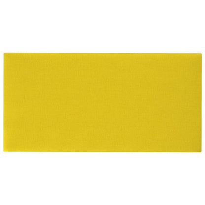 Painel de parede 12 pcs 60x30 cm tecido 2,16 m² amarelo-claro