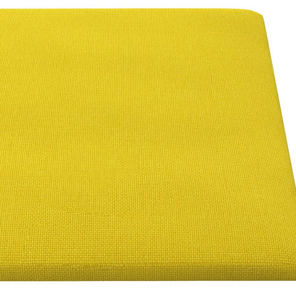 Painel de parede 12 pcs 60x30 cm tecido 2,16 m² amarelo-claro