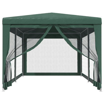 Tenda p/ festas c/ 6 paredes laterais em rede 3x6 m PEAD verde