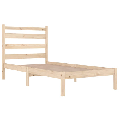 Estrutura de cama pequena solteiro 2FT6 75x190 cm pinho maciço