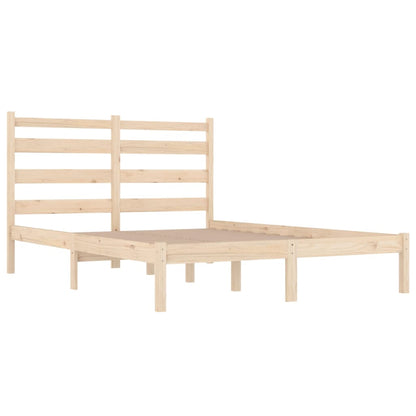 Estrutura de cama dupla pequena 4FT 120x190 cm pinho maciço