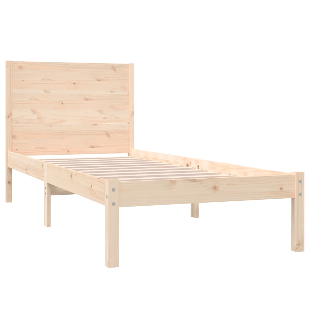 Estrutura de cama pequena solteiro 75x190 cm madeira maciça