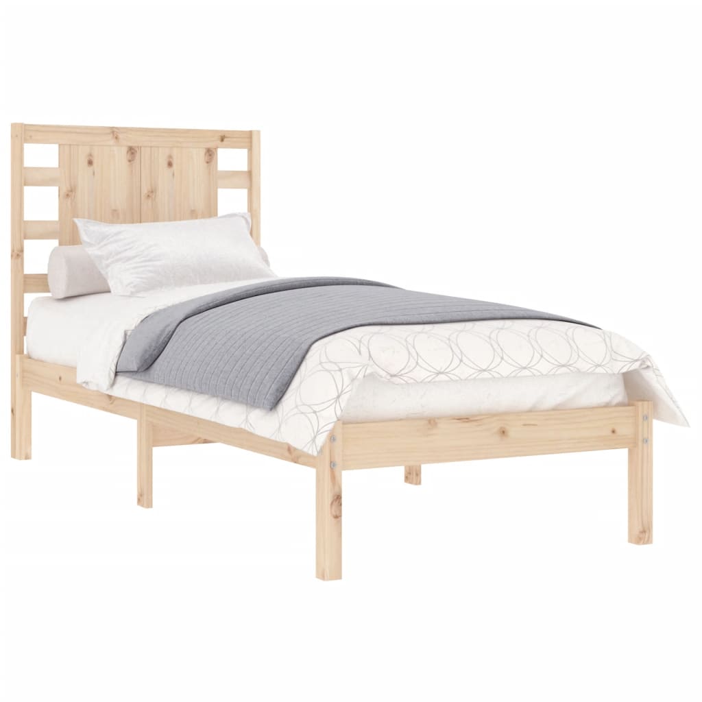 Estrutura de cama solteiro 90x190 cm madeira maciça