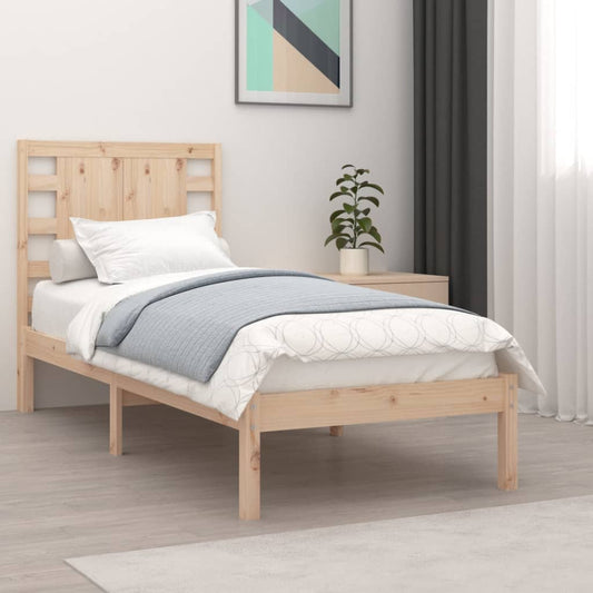 Estrutura de cama solteiro 90x190 cm madeira maciça