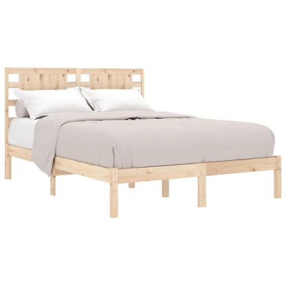 Estrutura de cama dupla pequena 4FT 120x190 cm madeira maciça