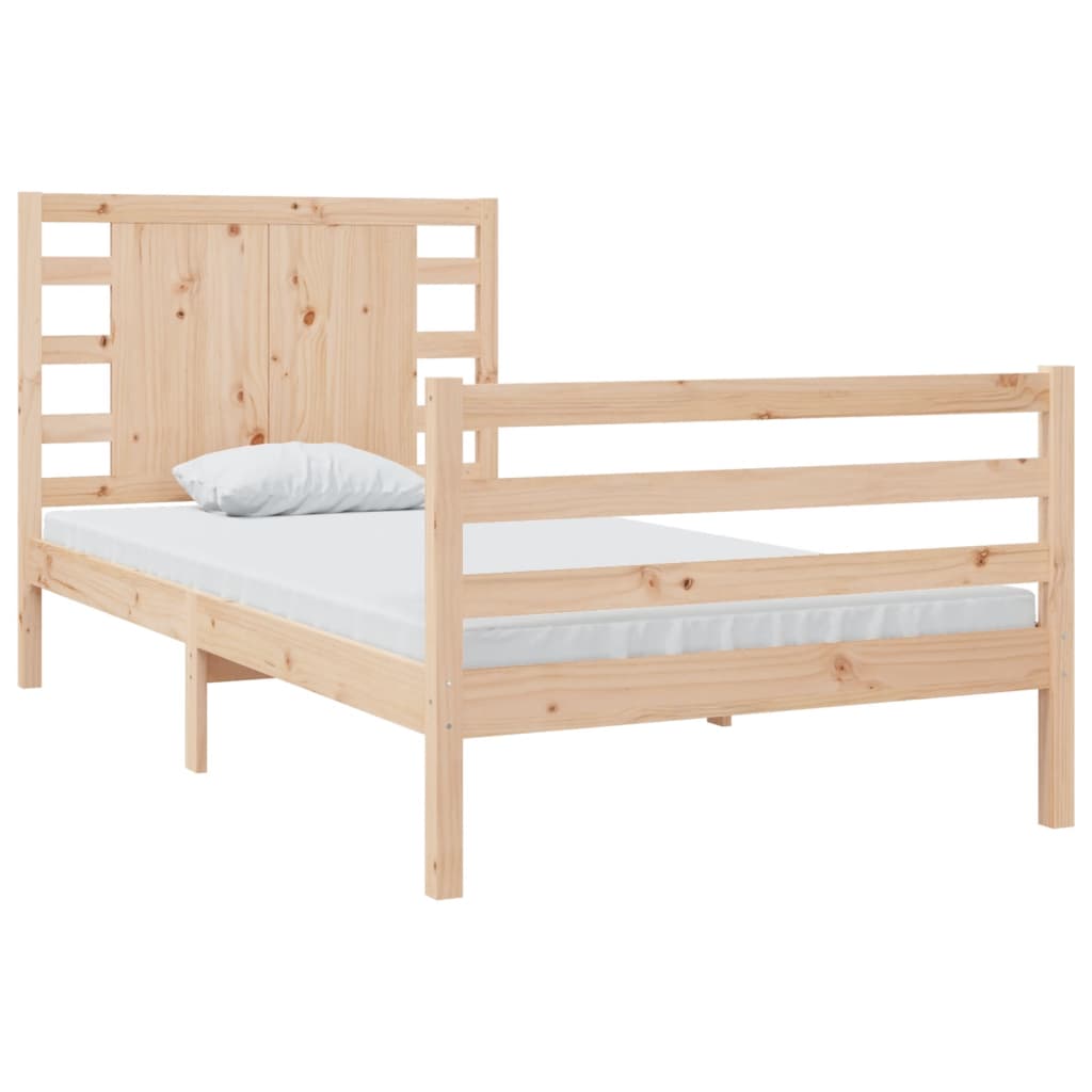 Estrutura de cama solteiro 90x190 cm pinho maciço