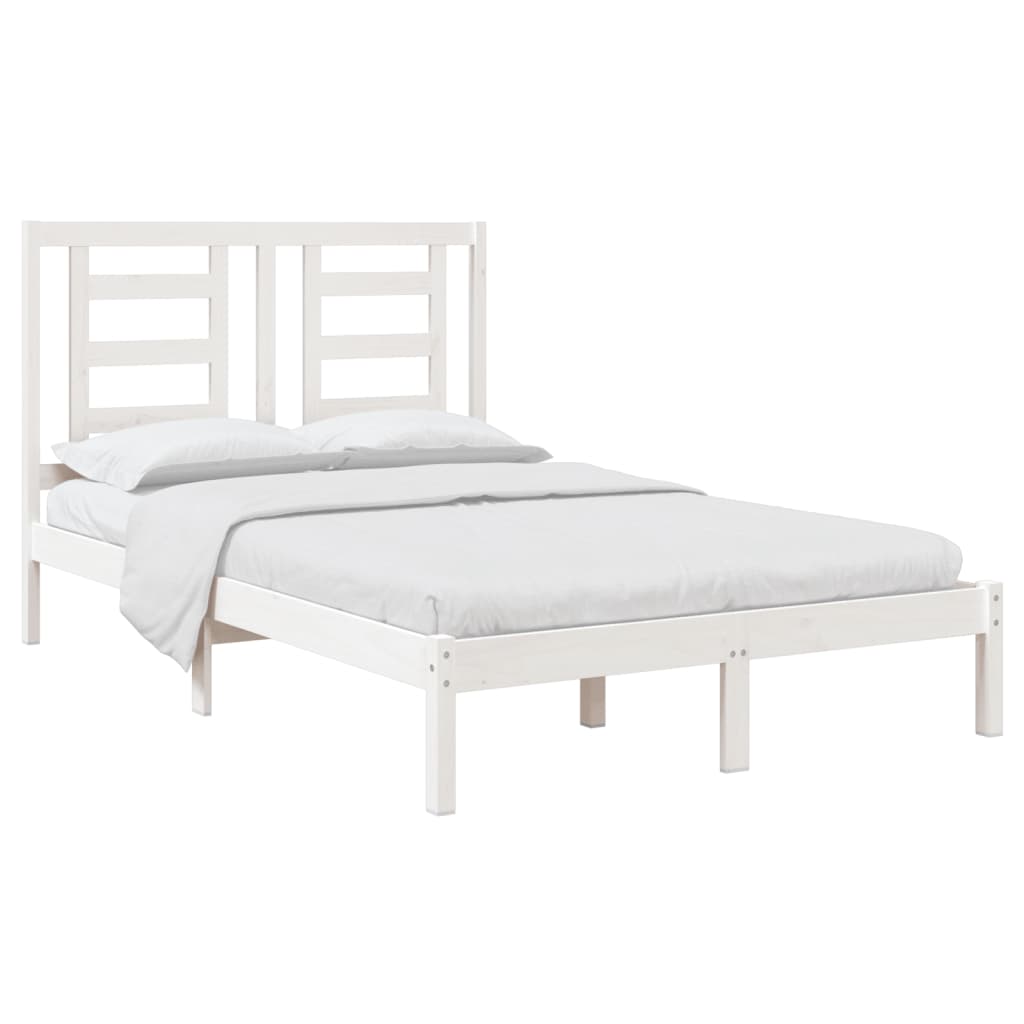 Estrutura de cama 120x200 cm pinho maciço branco