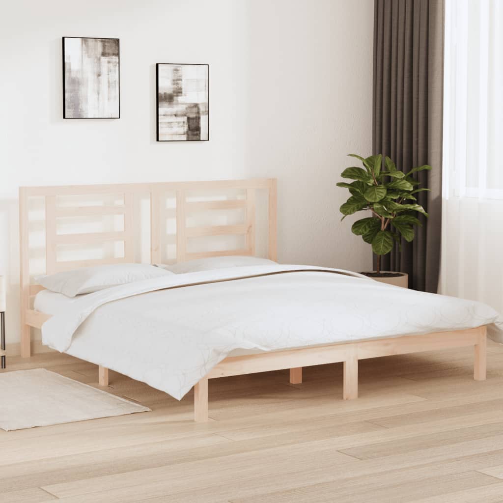 Estrutura de cama super king 180x200 cm madeira maciça