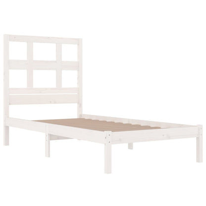 Estrutura cama solteiro 90x190 cm pinho maciço branco