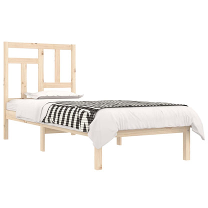 Estrutura de cama solteiro 90x190 cm pinho maciço