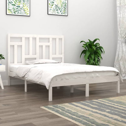 Estrutura de cama 200x200 cm pinho maciço branco