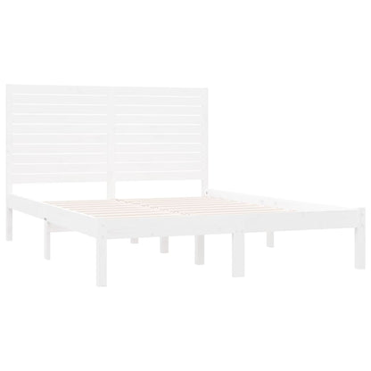 Estrutura de cama 120x200 cm madeira maciça branco