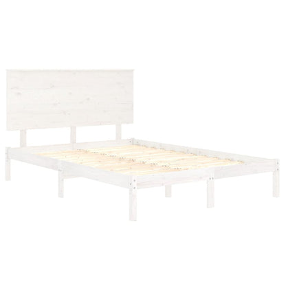 Estrutura de cama 120x200 cm pinho maciço branco