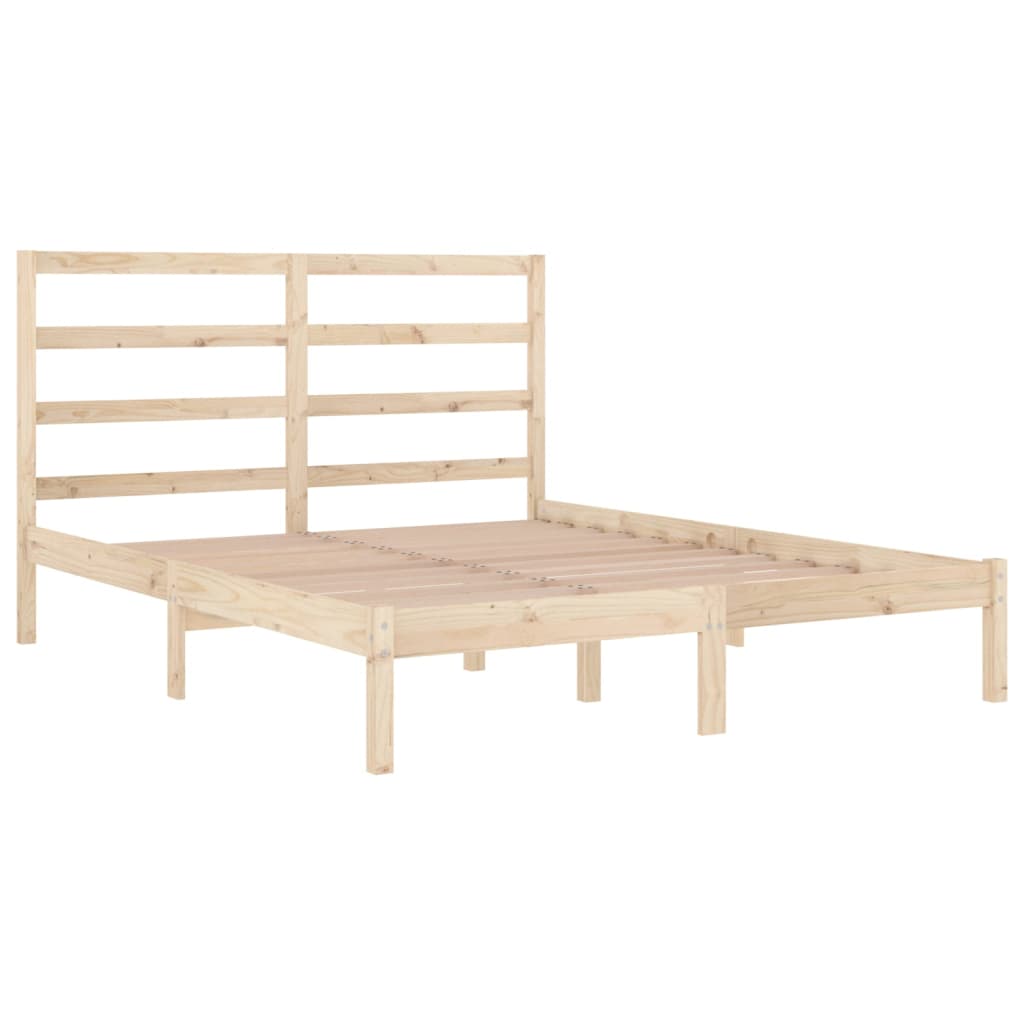 Estrutura de cama dupla pequena 120x190 cm madeira maciça