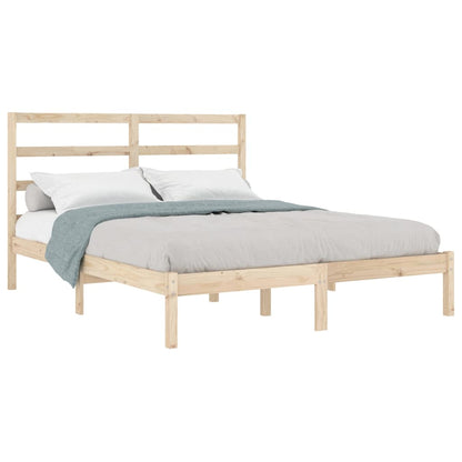 Estrutura de cama dupla 135x190 cm madeira maciça