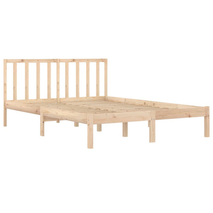 Estrutura de cama dupla pequena 4FT 120x190 cm pinho maciço