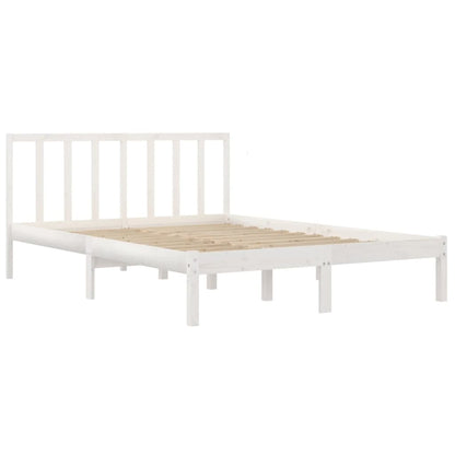 Estrutura de cama 120x200 cm pinho maciço branco