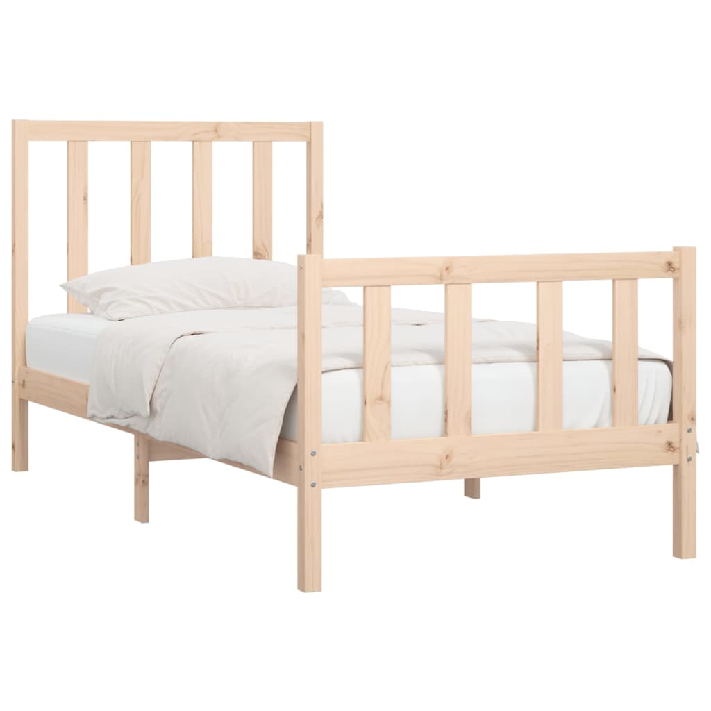 Estrutura de cama solteiro 90x190 cm madeira maciça