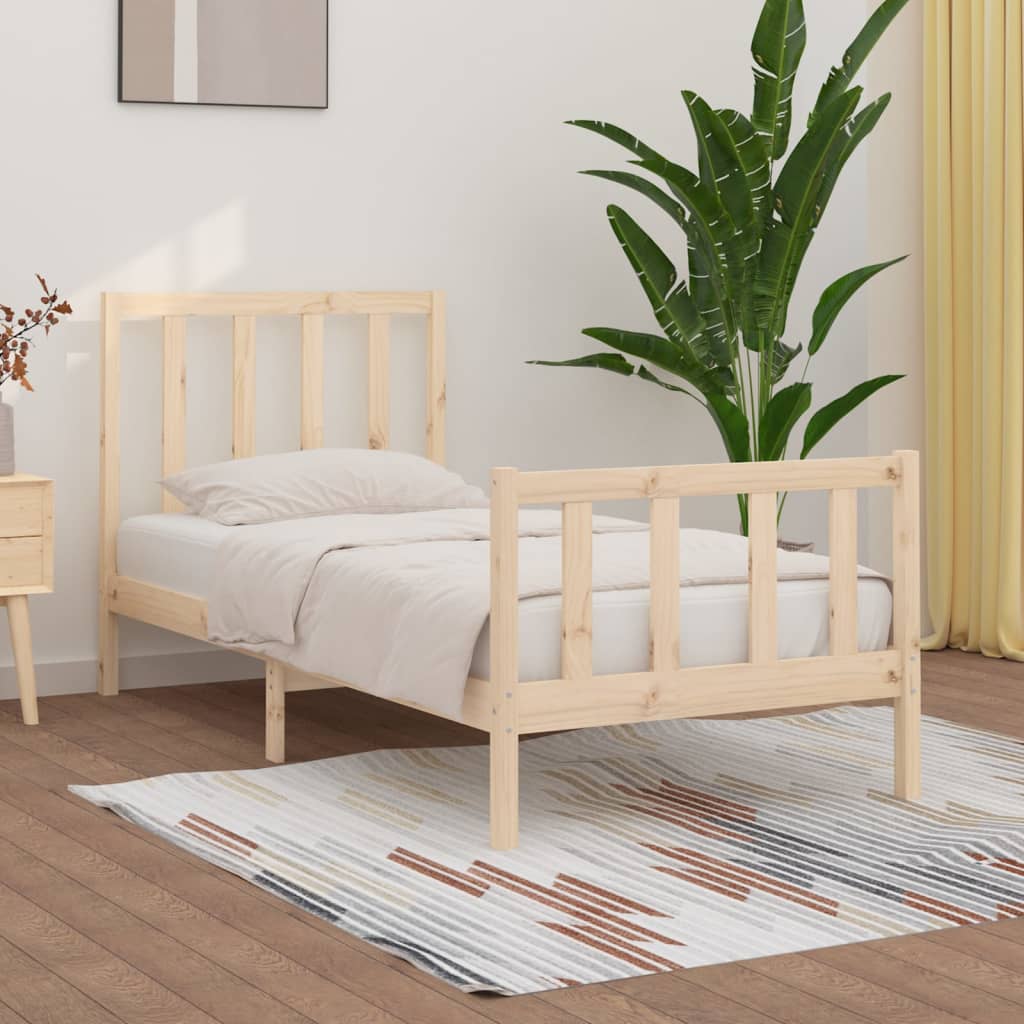 Estrutura de cama solteiro 90x190 cm madeira maciça