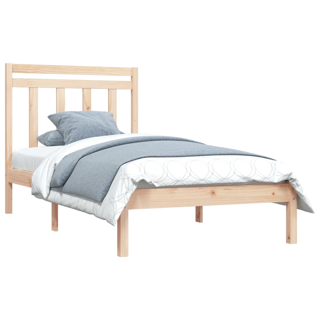 Estrutura de cama solteiro 90x190 cm madeira maciça