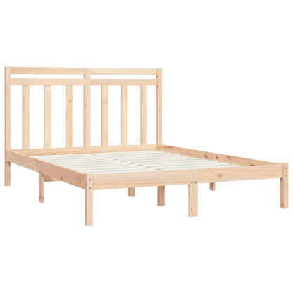 Estrutura de cama dupla pequena 4FT 120x190 cm madeira maciça