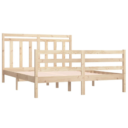 Estrutura de cama dupla pequena 120x190 cm madeira maciça