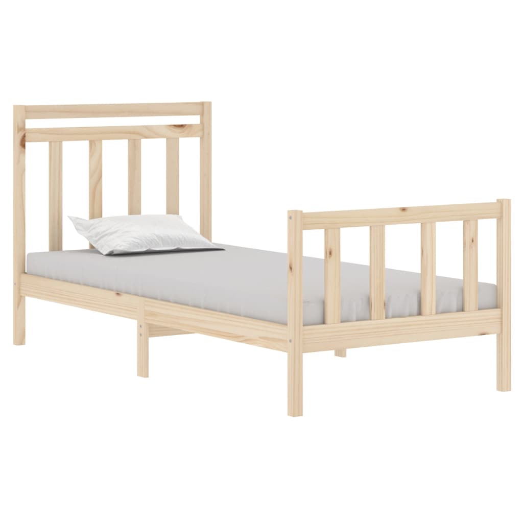 Estrutura de cama solteiro 90x190 cm madeira maciça