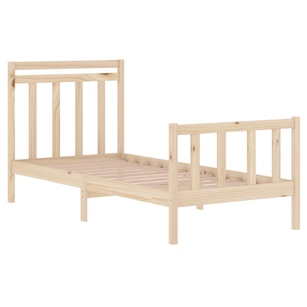 Estrutura de cama solteiro 90x190 cm madeira maciça