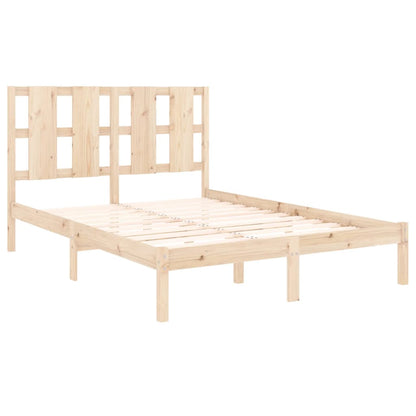 Estrutura de cama dupla 135x190 cm madeira maciça