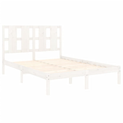 Estrutura de cama 120x200 cm pinho maciço branco