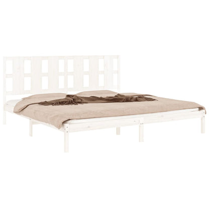 Estrutura de cama 200x200 cm pinho maciço branco