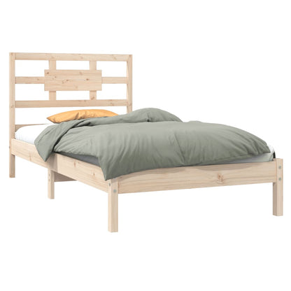 Estrutura de cama solteiro 90x190 cm madeira maciça