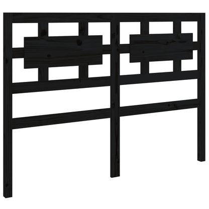 Estrutura de cama 140x190 cm madeira maciça preto