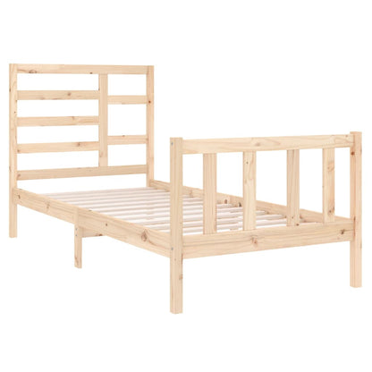 Estrutura de cama pequena solteiro 75x190 cm madeira maciça