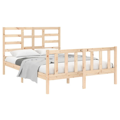 Estrutura de cama dupla pequena 4FT 120x190 cm madeira maciça