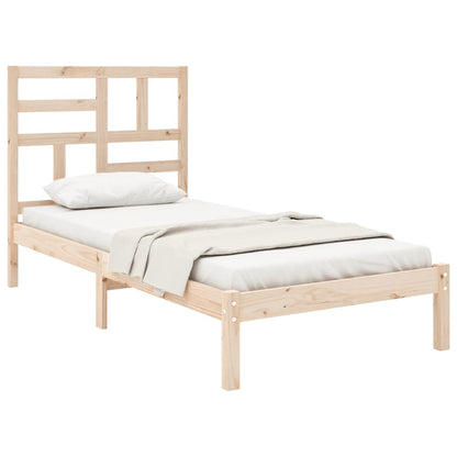 Estrutura de cama solteiro 90x190 cm madeira maciça