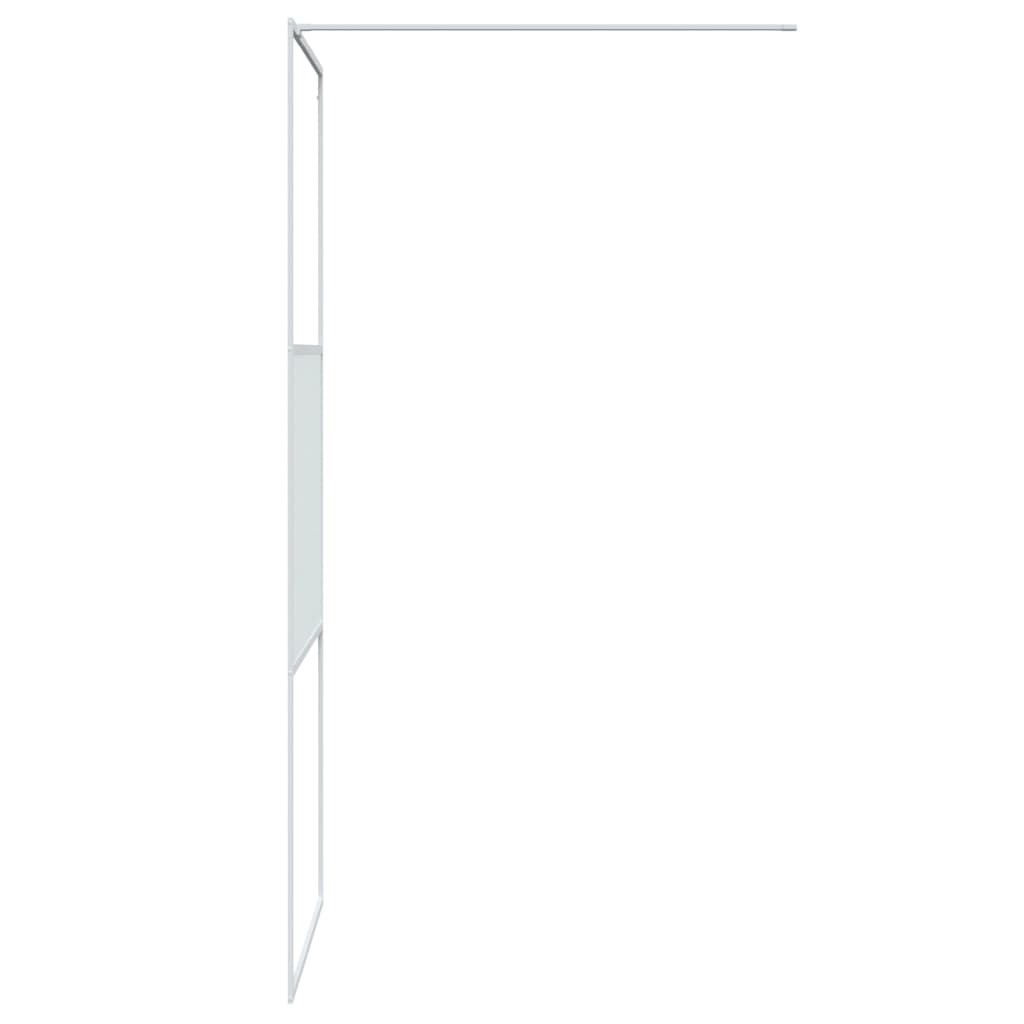 Divisória de chuveiro branco 80x195 cm vidro ESG transparente