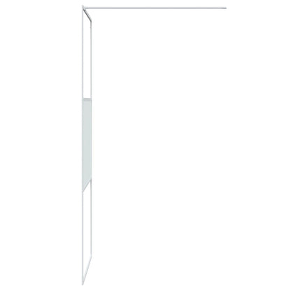 Divisória de chuveiro branco 80x195 cm vidro ESG transparente