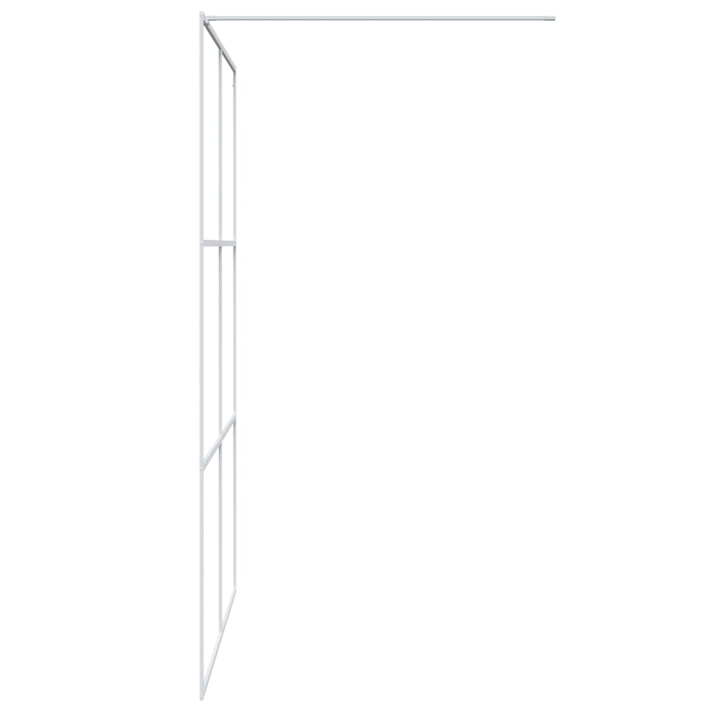 Divisória de chuveiro 140x195 cm vidro transparente ESG branco